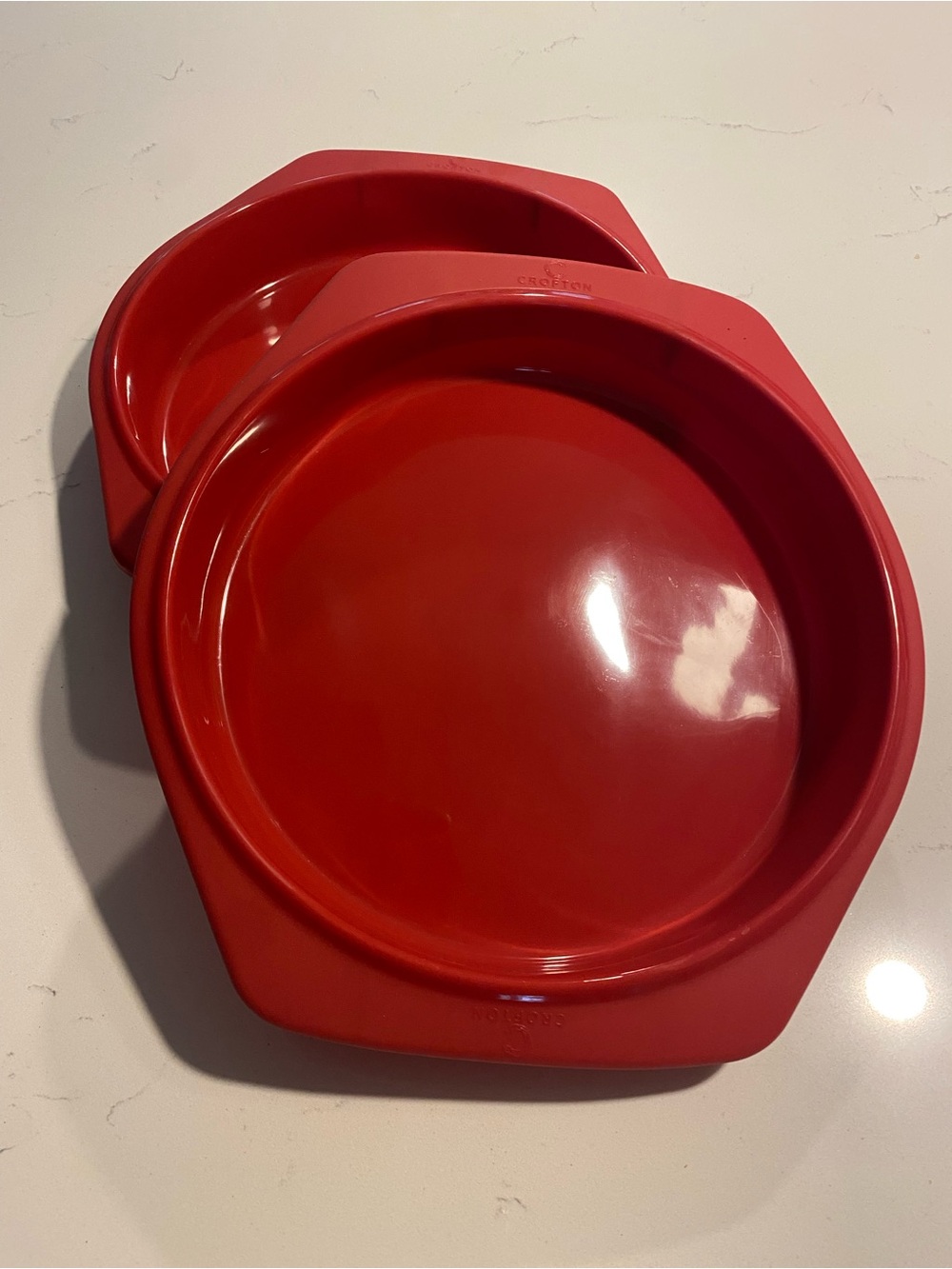 Red Round Silicone Bake Pans (Set of 2)